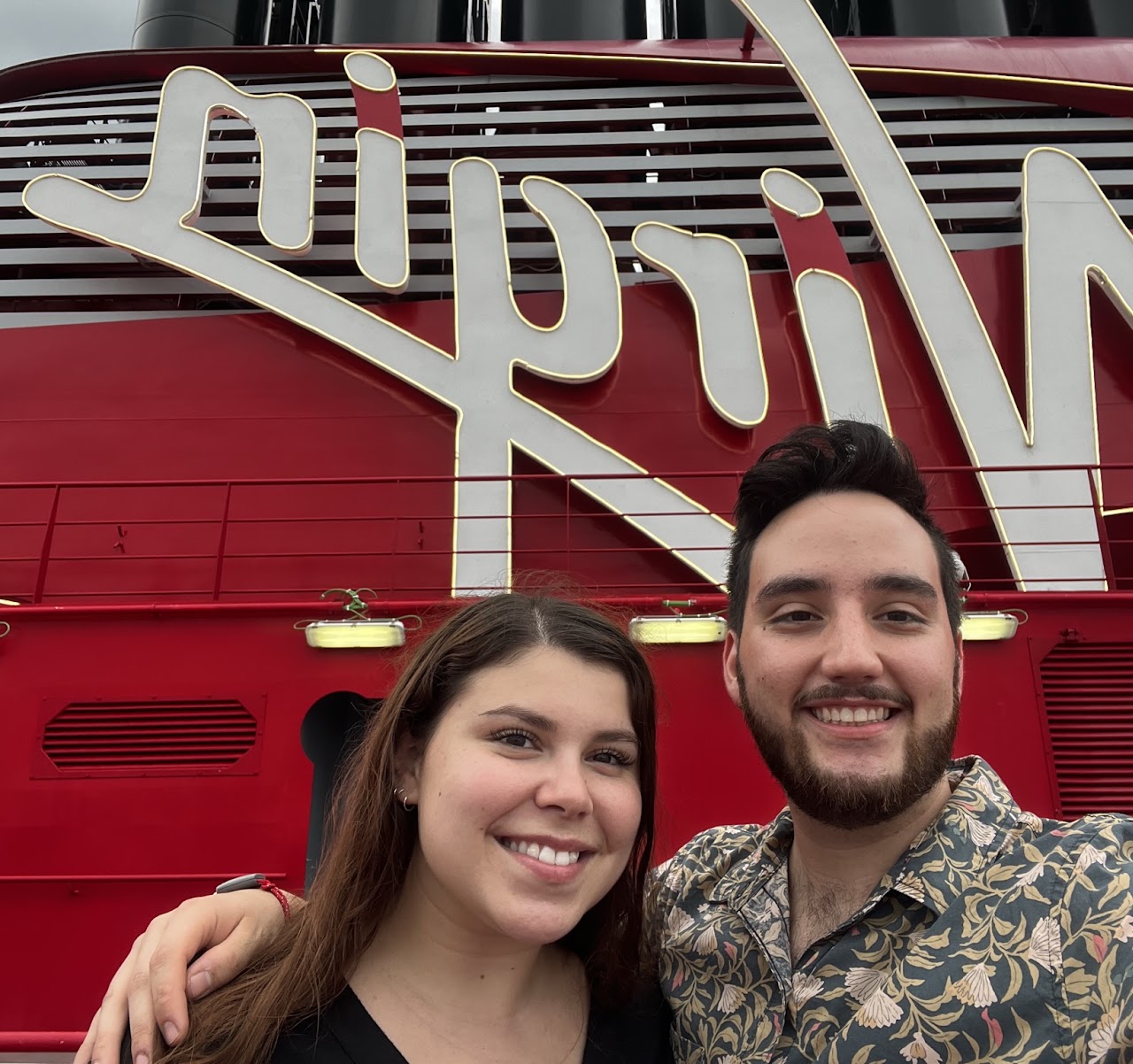 Victoria and Sergio aboard the Valiant Lady