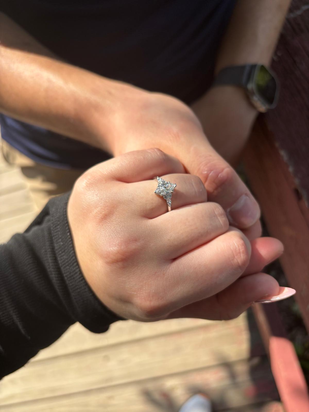 The proposal, ring in hand